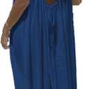 Womens Summer Casual Sleeveless Backless Cami Sundress 2026 Vacation House Dress (X-Large, Navy)