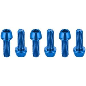 Chooee M6x18mm Mountain Bike Disc Brake Caliper Bolts,6Pcs MTB Disc Brake Adapter Bolts Blue