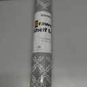 Drawer & Shelf Liner for Kitchen Cabinets 17.5 x 120", Non-Slip Non-Adhesive Shelf Paper Protect Dresser and Cupboard, Waterproof Drawer Mats for Bathroom, Easy to Cut (Grey Diamond)