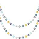 Boao Felt Ball Garland 6.5 ft with 24 Colorful Pom Poms, Handmade Wool Garland for Nursery Decor, Kids Room Wall Hanging, Birthday Party Baby Shower and Home Decoration