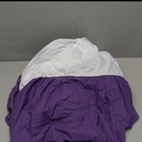 Ruffled Bed Skirt with Split Corners - King, White, 18" Drop Bedskirt- Blissford Dust Ruffle, Purple