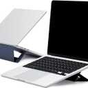 MOFT Laptop Stand for Desk, Adhesive Airflow Laptop Cooling Stand for Heat Dissipation with 2 Adjustable Viewing Angles, Foldable & Portable Computer Stand Compatible with Laptops 11"-16", Navy Blue