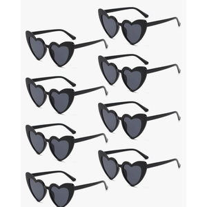 4 Pack Heart Sunglasses Vintage Cat Eye Heart Glasses Retro Bachelorette Bride Sunglasses Bulk for Women