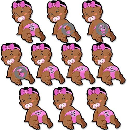 Ggjgrpx 40 Scratch Off Game Cards for Baby Shower, Sweet Girl Poopie, Scratch Off Lottery Tickets, Party Games for Baby Shower, Funny Ice Breaker Game Ideas for Ba