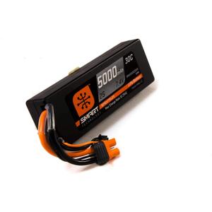 Spektrum Smart RC LiPo Battery Pack: 5000mAh 2S 7.4V 30C with IC3 Connector (EC3 Compatible), Hard Case, SPMX50002S30H3 , Black