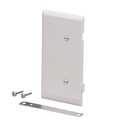 EATON Wiring STE14W Polycarbonate 1-Gang Blank Sectional Mid Size End Wall Plate, White