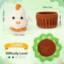 Totiro Crochet Kit for Beginners, Chicken Amigurumi Starter Kit, Easy DIY Craft Set with Step-by-Step Video Tutorials, Coaster Crochet Pattern Learning Kit for Teens Adults Birthday Gift