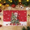 Christmas Placemats are with Classic Christmas Elements Designed, Washable Heatproof Woven Placemats Kitchen Xmas Party Winter Home Decoration Set of 6