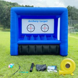 Inflatable Archery Range Floating Ball Shooting Archery Target Interactive Sport Games with 1 Longbow + 6 EVA Arrows+8 Hover Balls, Air Blower, for Indoors and Outdoors use