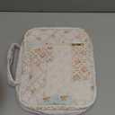 Bible Cover Case for Women Large Bible Cover with Durable Handle Quilted Bible Carrying Case for Girls Bible Study Supplies Accessories (Spliced Flower, Spliced Flower)