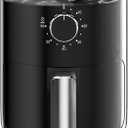 Compact Air Fryer Small 2QT, 4-in-1 Small Mini Airfryer, Bake, Roast, Reheat, 98% Less Oil, Adjustable Temperature Control w/ 60min Timer, Quiet, Nonstick & Dishwasher Safe Basket, BPA-Free, Black