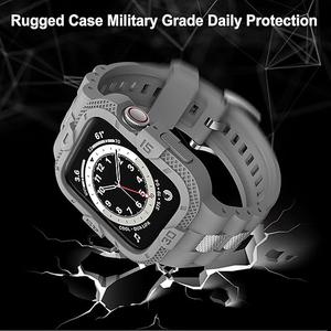 GELISHI Bands Compatible for Apple Watch Band 46mm 45mm 44mm 42mm, Men Sport Rugged Band with Protective Case for Watch Series 11 10 9 8 7/ SE 3/2/1/ Series 6 5 4 3 GELISHI Bands Compatible for Apple Watch Band 46mm 45mm 44mm 42mm, Men Sport Rugged Band with Protective Case for Watch Series 11 10 9 8 7/ SE 3/2/1/ Series 6 5 4 3