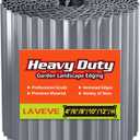 LAVEVE Corrugated Metal Garden Edging 10" x 20Ft, Landscape Edging Border for Lawn, Flower Bed, Garden Fence, Paver Edging (Light Gray)