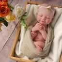 BABESIDE Lifelike Reborn Baby Dolls 16'' (Weight 4 Lb) Full Platinum Silicone Reborn Baby Girl Realistic-Newborn Baby Doll Sleeping Girl Real Life Baby Dolls with Feeding Kit & Gift Box for Kids