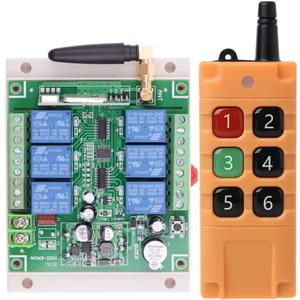 300m DC12V 24V 36V 6CH 6 CH Industrial Wireless Remote Control LED Light Switch Relay Output Radio RF Transmitter 433 MHz Wireless Remote Control LED Light Switch Relay