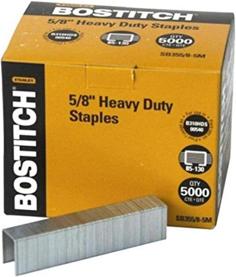Bostitch Heavy Duty Premium Staples, Staples 85-130 Sheets, 5/8" - 5,000 Staples (SB353/8-5M)  