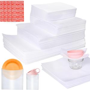 540Pcs Dish Packing Supplies for Moving, 270 Cushion Foam Wrap Pouches & Sheets 4 Sizes (16x12", 12x12", 12x7.8", 7.8x7.8") with 70 Fragile Stickers Plate Packing Sleeves for Fragile Shipping Storage