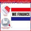 SmoothNovelty 12 Pcs Window Clip on Flag 12 x 16 Inch Red Advertising Sign Single Sided Car Dealer Flags for Auto Dealers Vehicle Cars Accessories(We Finance)
