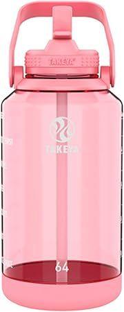Takeya 64oz Tritan Motivational Water Bottle with Straw Lid