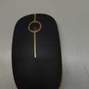 VssoPlor Wireless Mouse, 2.4G Slim Portable Computer Laptop Mouse with Nano Receiver Quiet Silent Optical Mice for Notebook, PC, Laptop, Computer-Black and Gold