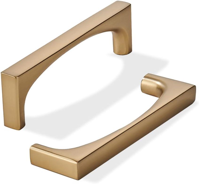 khtumeware 2 Pack Solid Handles 5-Inch(128mm) Champagne Bronze Cabinet Pulls,Heavy Duty for Kitchen Cabinets, Cupboards, Drawers and Bathroom Hardware