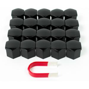 for Range Rover and Range Rover Sport - 2023 and Newer - Lug Nut Covers - 20 Glossy Black Wheel Nut Caps