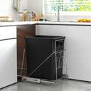 GerRit Extended Sliding Under-sink Bin Holder,Pull-Out Trash Can Holder,Trash Can Shelf Drawer,Adjustable Waste Bin Holder, Under Sink/Kitchen