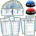 Family Feud Game for Adults and Kids with 2 Buzzers, Fun Trivia Quiz Card Game for Family Game Night, Holiday Gathering, Party & Team Building, Interactive Board Games for Group Activities