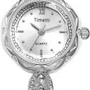 Avaner Women's Bracelet Wrist Watches: Ladies Gold Silver Vintage Retro Bezel Elegant Pearl Strap Analog Quartz Watch