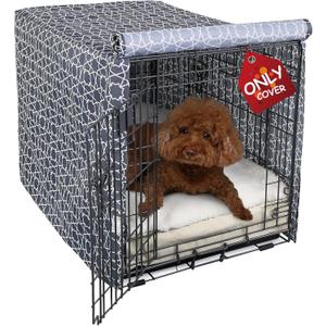 Explore Land Pattern Dog Crate Cover for 36 Inches Wire Cage, Heavy-Duty Polyester 1 2 3 Doors Standard Metal Pet Kennel Enclosure (Morocco)