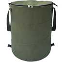 QJXX Pop up Camping Trash can with lid, Collapsible 24 Gallons Trash can with Sorting Clips, Garden Garbage Bag with Lid, Lawn and Leaf Bags - Reusable Yard Waste Bags (Green)