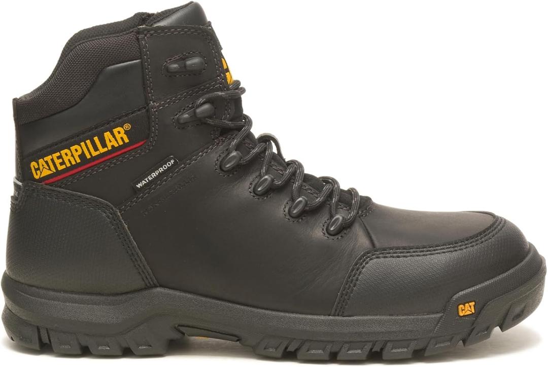 Cat Footwear Men's Resorption Composite Toe Waterproof Industrial Boot (Size 7 Wide, Black)