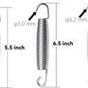 72 Pieces Trampoline Springs Replacement with T-Hook Heavy Duty Stainless Steel Trampoline Springs