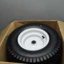 GICOOL 16x6.50-8 Tubeless Tire and Wheel, 16x6.5-8" Lawn Mower Tires, 3"-4.5" Offset Hub, 3/4" or 5/8" Bearing, Universal Fit Riding Mower and Garden Tractor Front Wheels, 4 Ply, Turf Pattern, 2 Pack