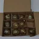 11 Pcs Mercury Glass Christmas Ornaments 2.36"3.15" Christmas Ball Ornaments Assorted Mercury Hanging Decor for Xmas Tree Decoration(Champagne)