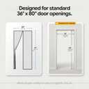 AUGO Magnetic Screen Door - Self Sealing, Heavy Duty, Hands Free Mesh Partition Keeps Bugs Out - Pet and Kid Friendly - Patent Pending Keep Open Feature - 38 Inch x 81 Inch
