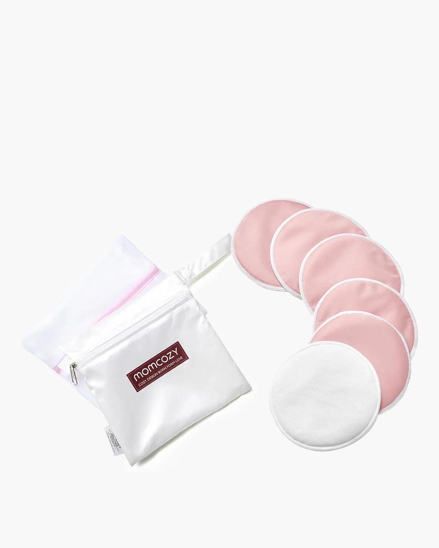 Momcozy Ultra-Thin Reusable Nursing Pads, Washable Breastfeeding Pads for Leak Protection, Soft Absorbent Breast Pads for Nursing Mothers