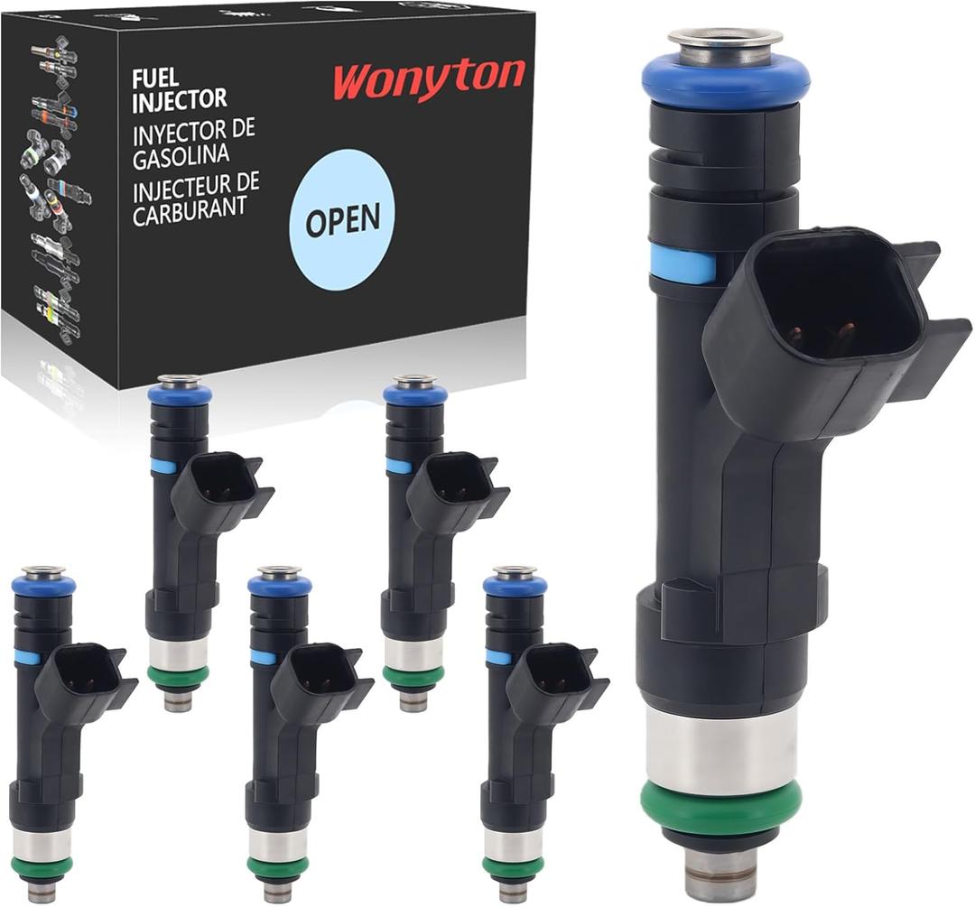 6Pcs 0280158020 Fuel Injectors Fuel Spray Nozzle 4 Holes Disc Engine For Dodg-e Dakota Durango Nitro Ram 1500 Jee-p Commander Grand Cherokee Liberty Mitsubishi Raider 3.7L 812-12145FJ474