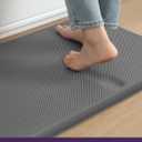 DEXI Kitchen Mat Cushioned Anti Fatigue, Extra Thick Comfort Standing Floor Mats Waterproof, Memory Foam Antifatigue Runner Rug for Desk Office, Sink, Laundry, 48x20, Grey