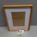 8x10 Picture Frame Natural Teak Wood with Mat for 5x7, Original Natural Solid Wood 8 by 10 Photo Frames with Tempered Glass Cover for Wall and Tabletop Display