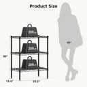 HealSmart 3-Tier Metal Wire Storage Shelves, Adjustable Standing Storage Rack Shelf, Heavy Duty Steel Shelving Unit Organizers for Kitchen Bathroom Pantry Garage, 23.2" W13.4" D30.3" H, Black