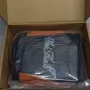 Golf Cart Seat Covers for EZGO TXT 1994-2013 Front Seat Covers Thicken Breathable Mesh with Vinyl Leather Fits OEM Ordinary Cushion Covers No Nail Easy to Install Black & Orange