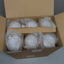 Liliful 24 Pcs White Glass Christmas Ball Ornaments Christmas Tree Decoration Hanging Balls Neutral Vintage Mercury Ornaments for Xmas Festival Home Wedding Holiday Farmhouse Party Decor, 3.15 Inch