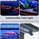 Pawfly 3 W Aquarium LED Light 7.5 Inch Underwater Fish Tank Light with Full Spectrum IP68 Waterproof White Blue Red Lights with Daytime & Night Mode Timer Auto On/Off and Adjustable Brightness (Basic (Timing Function))