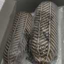 BOBOMOMO 26" Farmhouse Table Lamps Set of 2 - Vintage Leaf Design, Rustic Resin Nightstand Lamps for Bedroom, Living Room, Nursery, Hallway, Elegant Living Room Lamps with Linen Shades Antique Brown (Natural Wood Color)