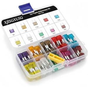 Pack of 3, XJlSGXUSG 130 Pcs Mini fuses Kit, Blade Fuse Assortment Kit(3A/5A/7.5A/10A/15A/20A/25A/30A/35A/40A) (with Puller Tool) for Car, Marine, Truck, RV Fuse Replacement