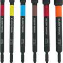 Klein Tools 32930 SAE Magnetic Impact Nut Setter Set, 6-Piece Color Coded Power Nut Driver with Extended Reach, 6 SAE Sizes