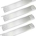 Hisencn Grill Heat Plates for Kitchen Aid 720-0733A, 720-0745, 720-0745B 740-0781, Stainless Steel Heat Shield Burner Cover Grill Replacement Parts for Monument 35633 17842 4 Burner Gas Grill