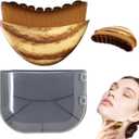 Lymphatic Contour Face Brush, Lymphatic Drainage Massager for Chin & Neck, Sculpting & Lifting Facial Massage Tool, Reduces Puffiness & Restores Definition, Soft Bristles for All Skin Types (1 Pack, Brown)