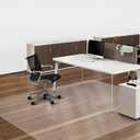 SALLOUS Chair Mat for Hard Floor, 75" x 60" Vinyl Office Chair Mat for Hard Surface, Multi-Purpose Floor Protector Desk Mat for Home Office (Clear)